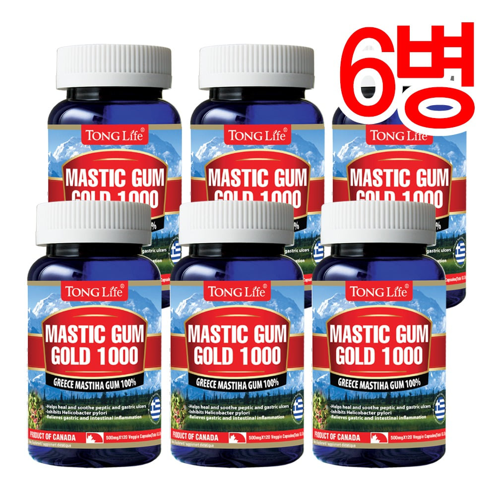캐나다 해외직구-통라이프 매스틱검 골드1000 그리스 Mastic Gum100%-고함량 식물성영양제 120캡슐-6병
